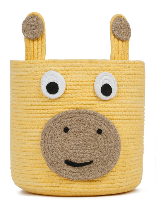 Yellow giraffe face laundry hamper for kids